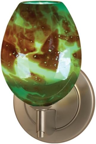 Bolero 1 Light Wall Sconce Finish: Chrome, Shade Color: Seafom Green, Bulb Type Type: 1 x 50W Halogen GY6.35 (Not Included)