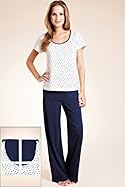  Pure Cotton Short Sleeve Spotted Pyjamas