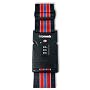 2" Luggage Strap With TSA Combination Lock with SEARCHCHECK Indicator - RED & BLACK