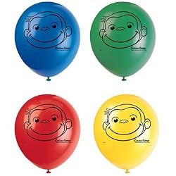 Curious George 12in Balloons 8ct