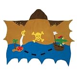 Kidorable Pirate Toddler Towel, Brown, 3-6 Years by KIDORABLE