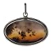 Dendritic Agate and Sterling Silver One of a Kind Large Pendant Dendritic Agate and Sterling Silver One of a Kind Large Pendant