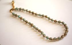 Handmade Murano Glass Bead Necklaces - Angela Baby Blue