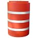Dixie Poly 160-VTB Polyethylene Big Barrier, 33" Outside Diameter x 41" Height, Orange