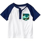 クレイジーエイト Crazy 8/ カラーブロックヘンリー ホワイト トップス半袖Tシャツ 6～12ヶ月【並行輸入】