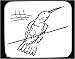 Decorated Mouse Pad with humming, fauna, park, zoo, bird