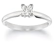 Platinum Princess Cut Solitaire Diamond Engagement Ring (1/2 ct, G-H Color, VS2 Clarity)
