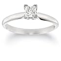 Platinum Princess Cut Solitaire Diamond Engagement Ring (1/2 ct, G-H Color, VS2 Clarity)