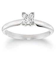 14k White Gold Princess-Cut Solitaire Diamond Engagement Ring (1 2 Ct, H-I... by 