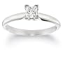 10k White or Yellow Gold Princess Cut Solitaire Diamond Engagement Ring (1/2 ct, J-K Color, I2-I3 Clarity)