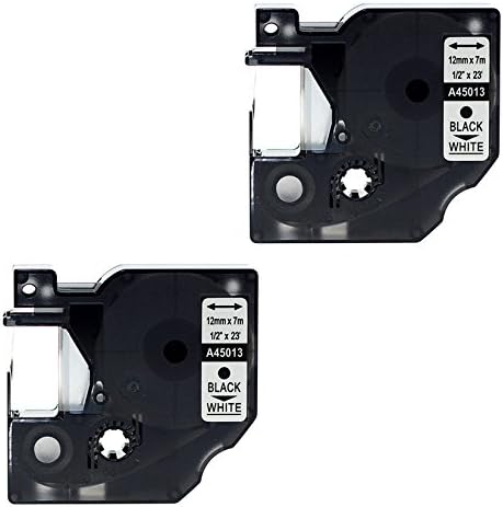 Generic Replacement Label Tape Compatible with Dymo 45013 Pack of 2