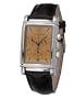 Emporio Armani Quartz, Beige Dial with Black Embossed Leather Band - Men's Watch AR0285