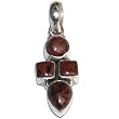 Pendant Chain Sterling Silver Tiger's Eye Gemstone Jewelry 1 inch (gpndt041)