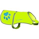 Dog Reflective Vest, Sizes to Fit Dogs 14 lbs to 130 lbs - SafetyPUP XD Hi Vis, Safety Vest Keeps Dogs Visible On and Off Leash in Both Urban and Rural Environments. (Neon Yellow, Large) Large Fits Dogs 61lbs - 95lbs