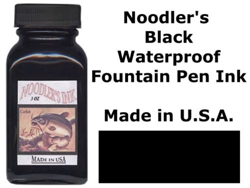 Noodler's Black Waterproof Fountain Pen Ink - Bulletproof