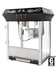 6oz Black Popcorn Maker Machine by Paramount - New Full Size 6 oz Popper