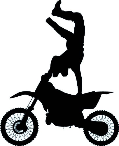 Wallmonkeys WM247998 Motocross-8 Peel and Stick Wall Decals (12 in H x 10 in W)