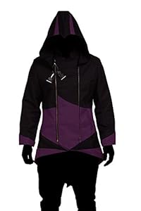 Hoodie Costume Jacket Coat - independently designed by WitBuy designers,Black With Purple (Men-XX-Large)