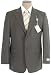 Search Our Specialty Mall : Ralph Lauren Mens Single Breasted 2 Button Olive Sharkskin Wool Suit - Size 43L