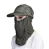 Generic レディース ＵＶカットフェイスカバー帽子 アーミーグリーン