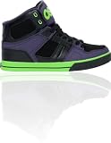 Osiris NYC 83 VLC Black, Purple, and Lime Green Skate Shoe