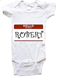 HELLO MY NAME IS ROBERT - Name-series - White Or Blue Onesie / Baby T-shirt