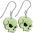 Handcrafted Skull Glow in the Dark Earrings