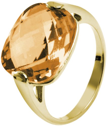 Laruna Damen-Ring 750 Gelbgold Citrin Briolett-Schliff 12 x 15 mm in Gr. 55 Preisvergleich