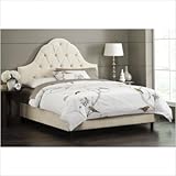 IMAGE OF Tufted High Arch Bed in Pearl Size: Twin