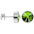 11mm Bezel August Birthstone Stud Earrings