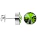 11mm Bezel August Birthstone Stud Earrings