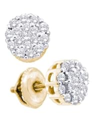 0.50CTW DIAMOND FLOWER EARRINGS