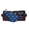 Chicago Cubs Adult Comfy Throw Blanket with Sleeves