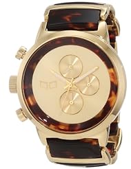 Vestal Unisex METCA04 Metronome Gold with Tortoise Acetate Chronograph Watch
