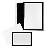 Wedding Invitation Kit White/Black Border 50ct