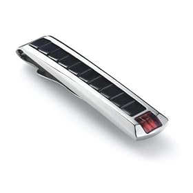 Tonino Lamborghini Primo Collection Stainless Steel Tie Clip with Three Red... by