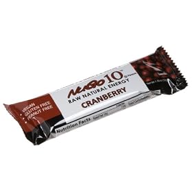 NuGo 10 Raw Natural Energy Bar, Cranberry, 1.76-Ounce Bars (Pack of 12)