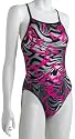 Speedo Women's Race Xtra Life Lycra Graffiti Jungle Overall Print Axcel Back One Piece Swimsuit