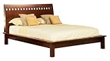 Modus Furniture Nevis Queen Size Veneto Platform Bed, Spice