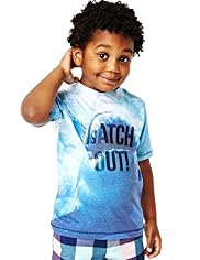 Crew Neck Sublimation Shark Print T-Shirt