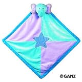 Elephant Blue Baby Security Blanket