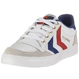 hummel STADIL LOW 63-064, Unisex - Erwachsene Sneaker, Weiss (WHITE/BRILLIANT BLUE/RED 9228), EU 46