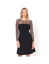 Dots Print Polyester/Tulle Corset   Waistline Round Neck  Dress