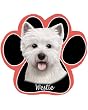 Westie Dog Paw Mouse Pad