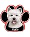 Westie Dog Paw Mouse Pad