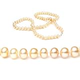 AugustinaJewelry Single Strand 22 Inch 8.0-9.0mm Pink Semi-Round Freshwater Cultured Pearl Necklace