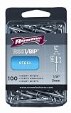 Best Price Arrow Fastener RSS1/8IP Short Steel 1/8-Inch Rivets, 100-Pack