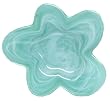 Colorful Recycled Art Glass Green Medium Amoeba Plate 13"D
