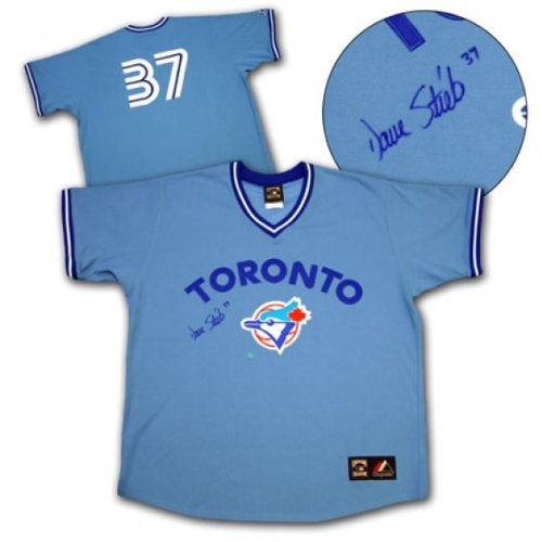 DAVE STIEB Toronto Blue Jays SIGNED 80s Retro JERSEY - Autographed MLB Jerseys