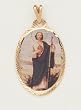 14 Kt Gold Layered Medal - St. Jude - Oval - Hand Made - Ready for Engraving - Individually Boxed